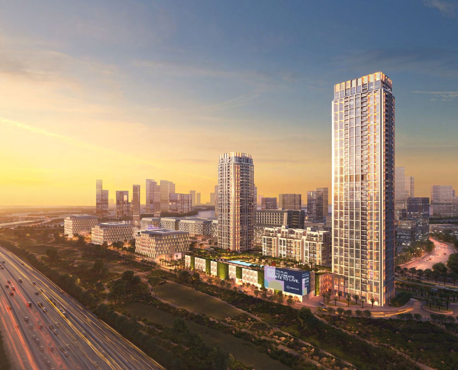 Design Quarter at d3 towers above the district